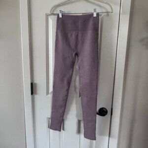 New Everlane The Seamless Rib Knit Dusty Lavender Leggings XL/XXL